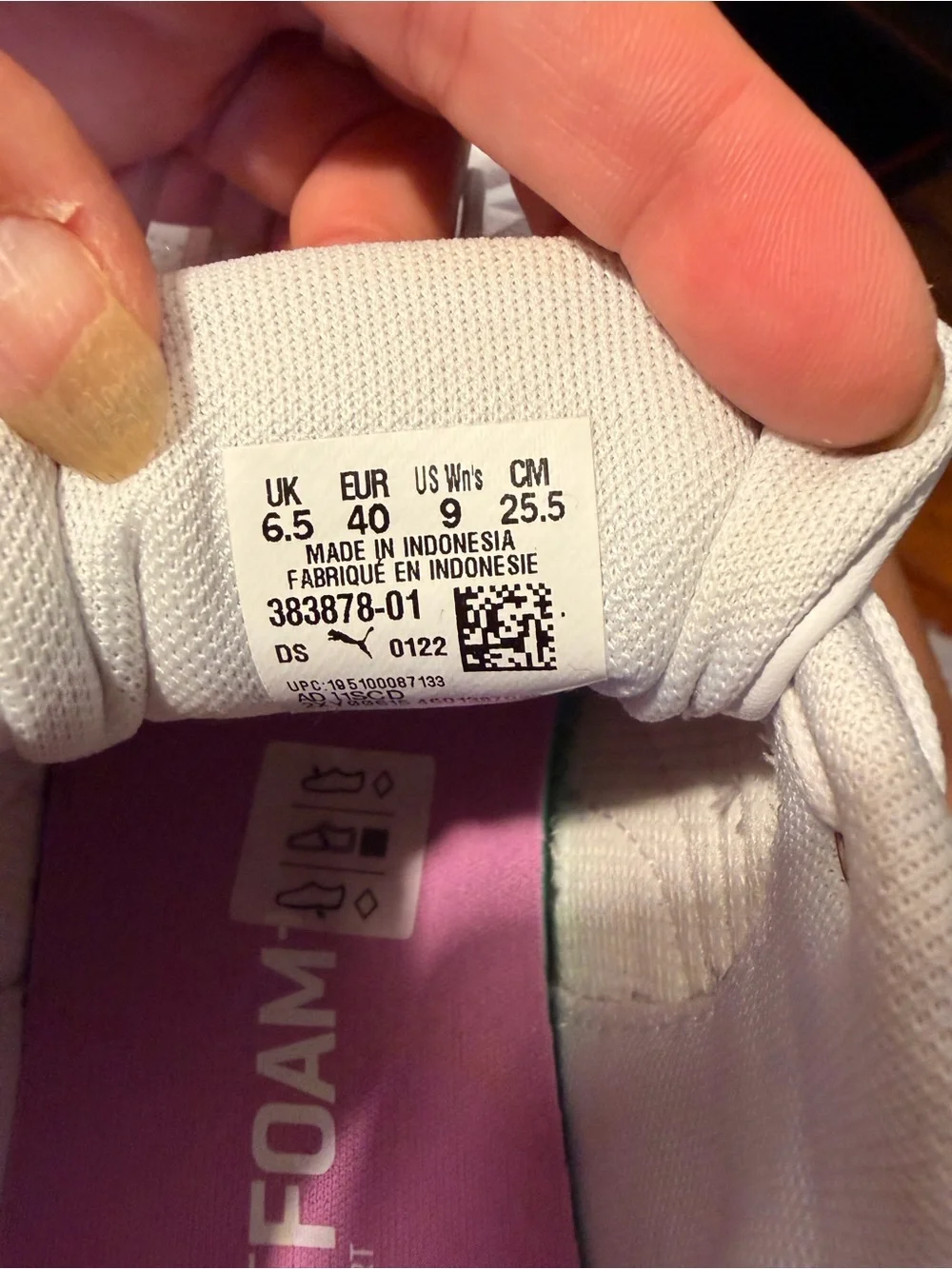 Puma White Sneakers with Light Pink Accents